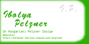 ibolya pelzner business card